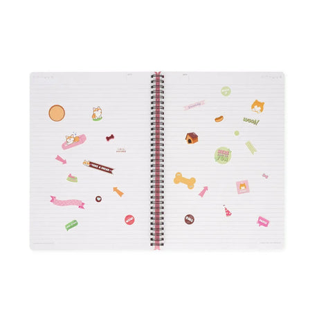 Caderno A4 Pautado Espiral Corgi Legami