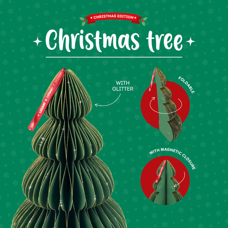 Pré-venda Pinheiro de Natal Decorativo Pequeno com Fecho Magnético Legami