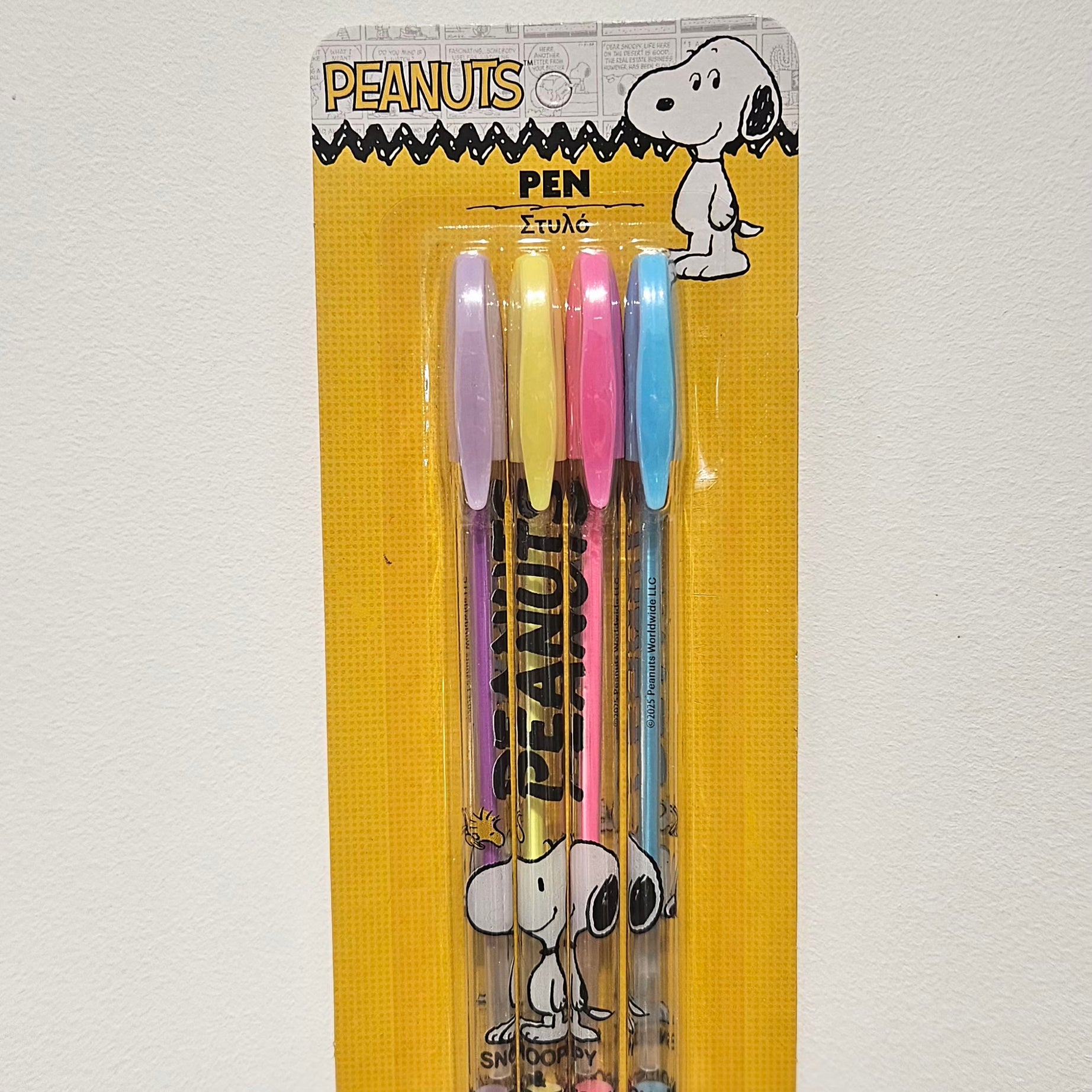Conjunto 4 Canetas de Gel Snoopy Tons Pastel