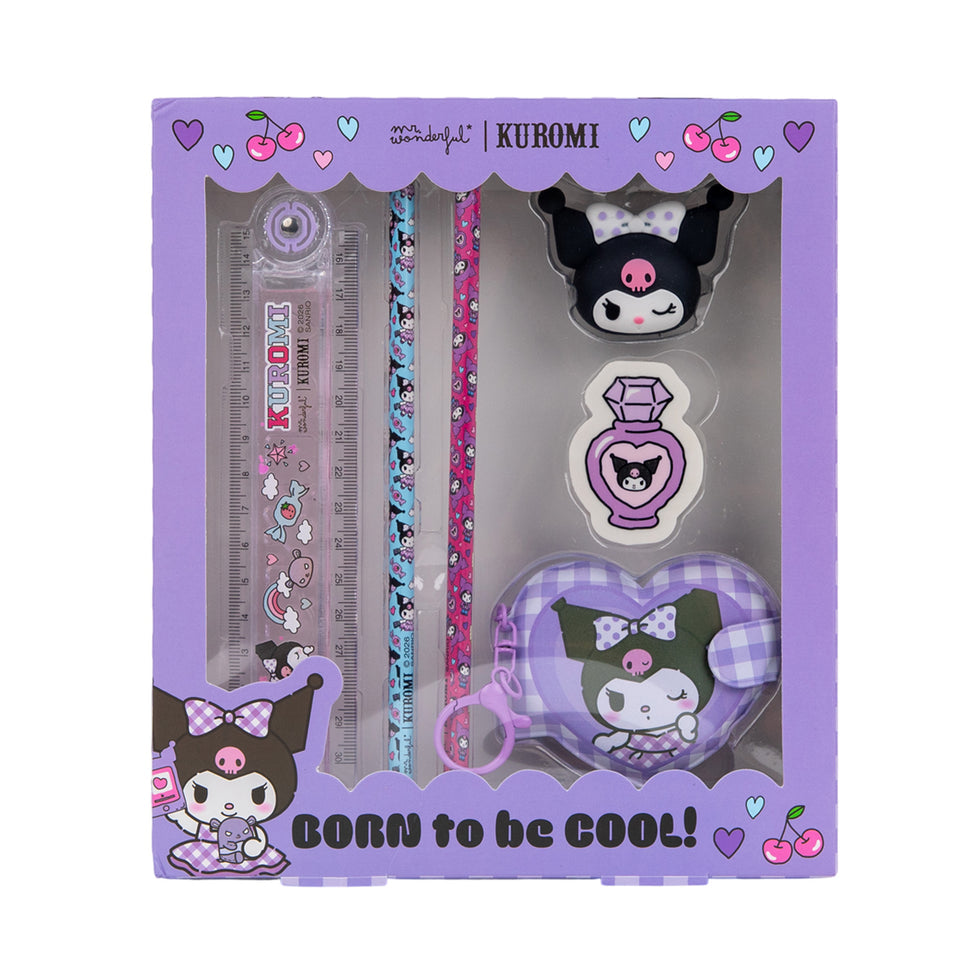 Conjunto Papelaria Kuromi Mr.Wonderful