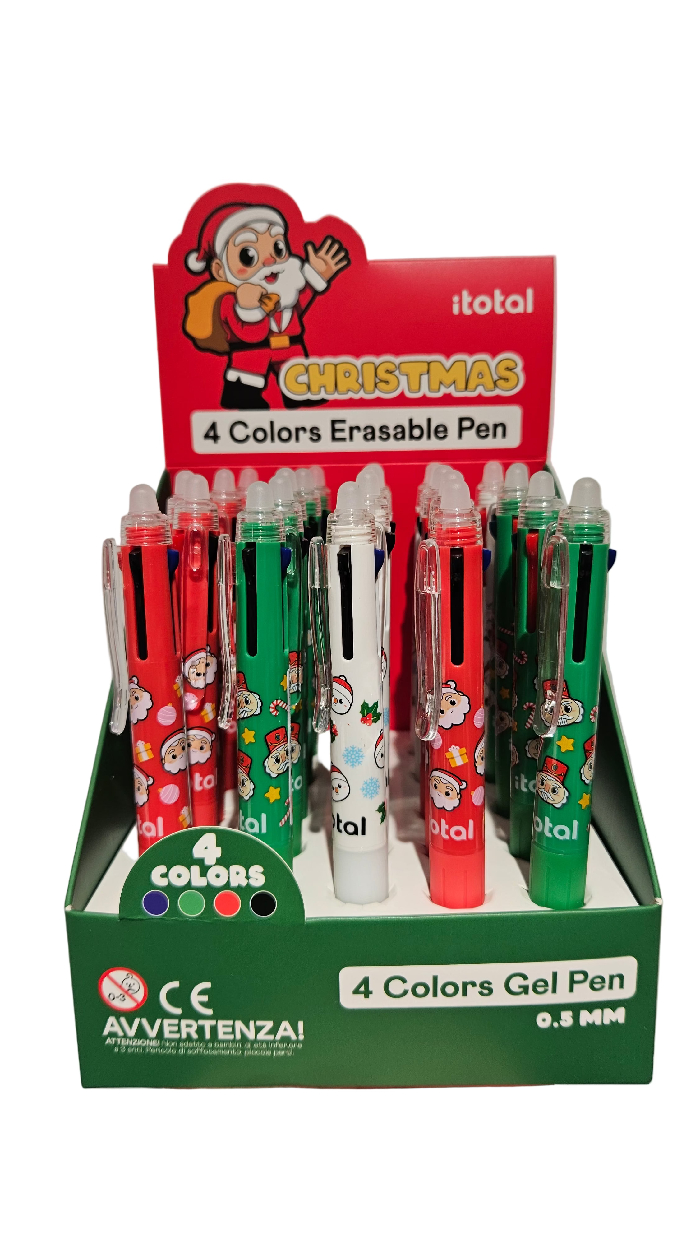 Caneta Apagável 4 Cores Itotal