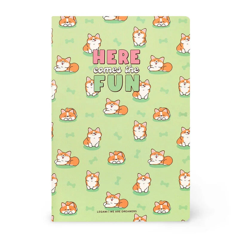 Caderno A6 Pautado Corgi Legami