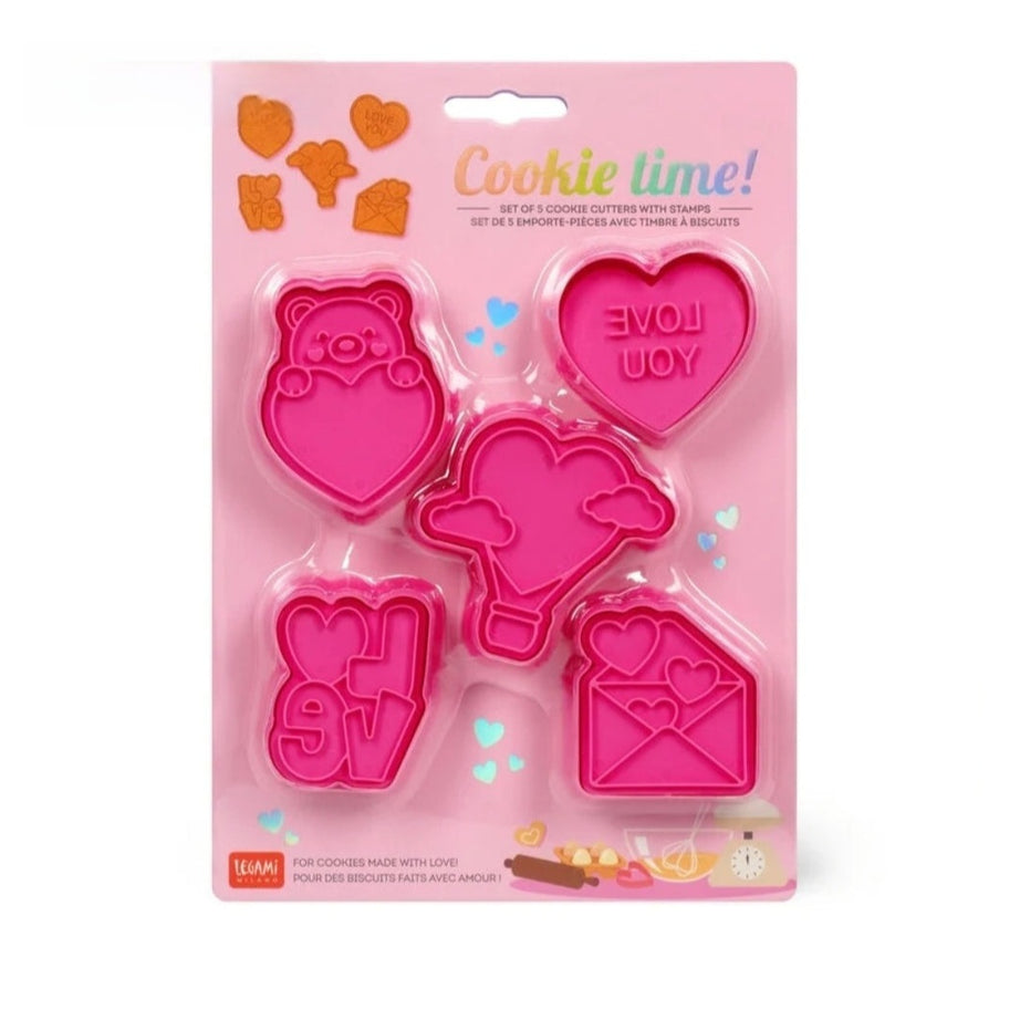 Conjunto de 5 cortadores de biscoitos - Hora dos biscoitos! Legami