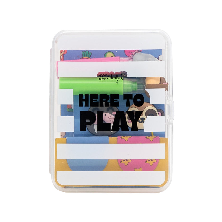 Kit de Papelaria e para Decorar Agenda Mr.Wonderful "Here to Play"