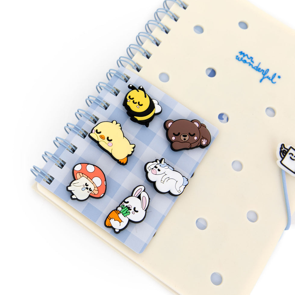 Caderno Espiral A5 com Pins Lazy Mr.Wonderful