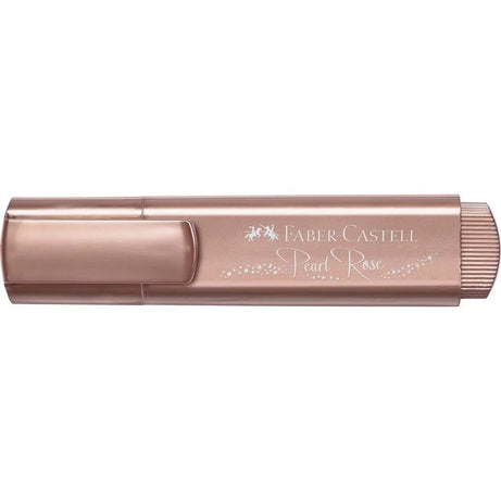 Sublinhador Metálico com Glitter Rosa Pérola Faber-Castell