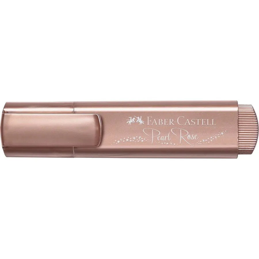 Sublinhador Metálico com Glitter Rosa Pérola Faber-Castell