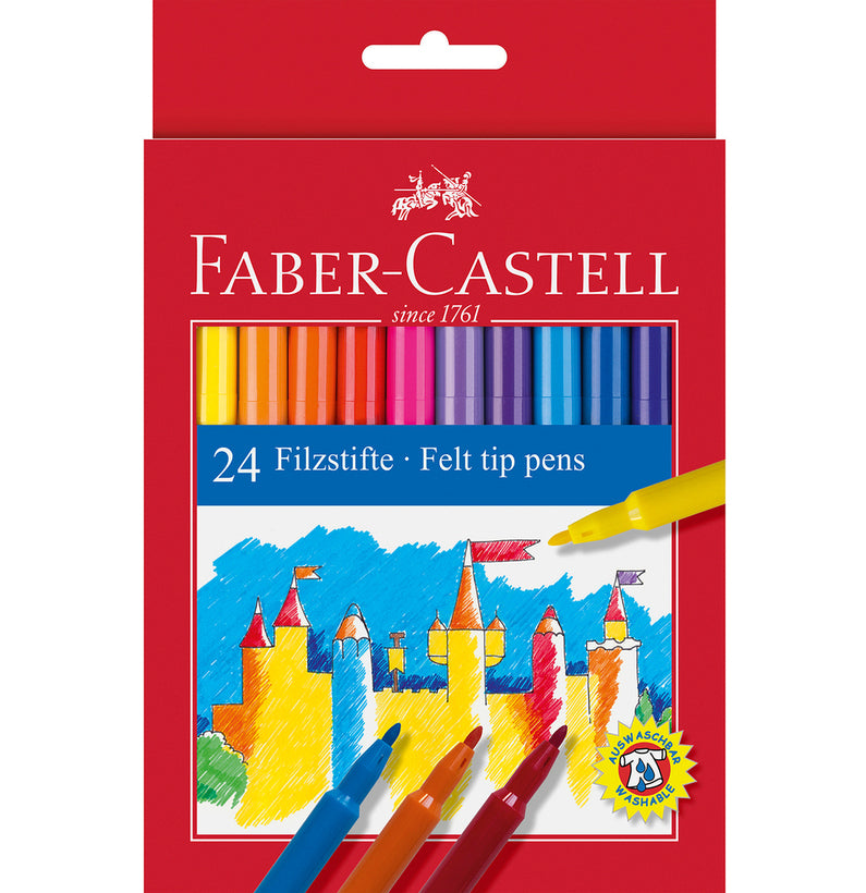 Conjunto 24 Marcadores Laváveis Faber-Castell