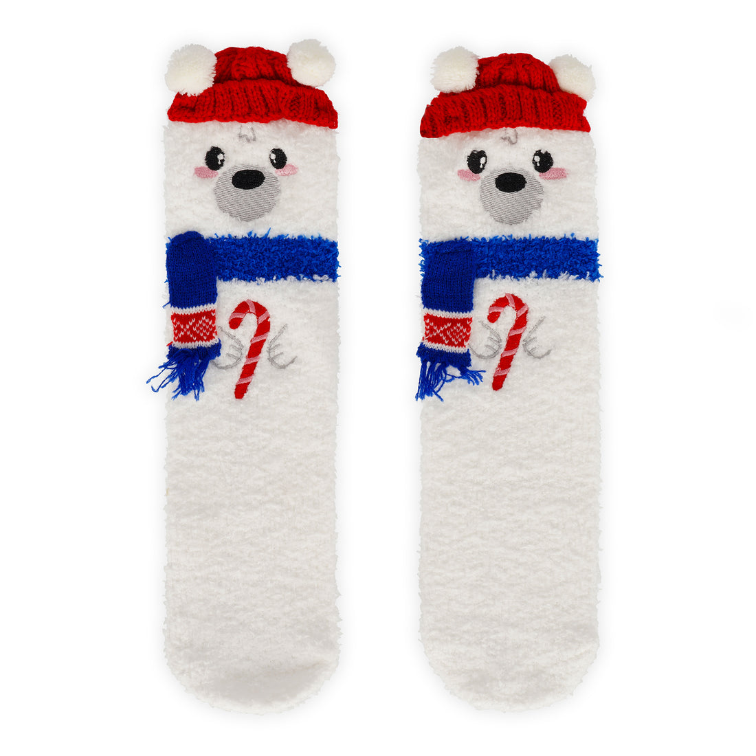 Meias Antiderrapante 3D Urso Polar Natal Tamanho 35-42 Legami