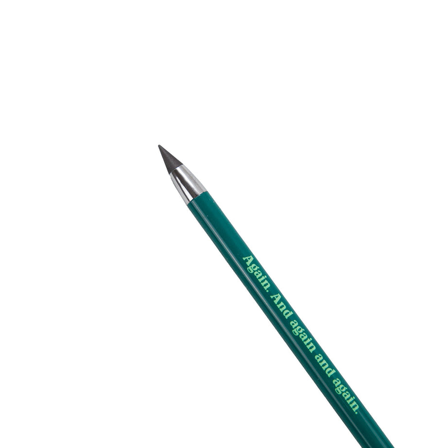 Lápis Infinito Verde "Again. Anda Again and Again" Mr.Wonderful