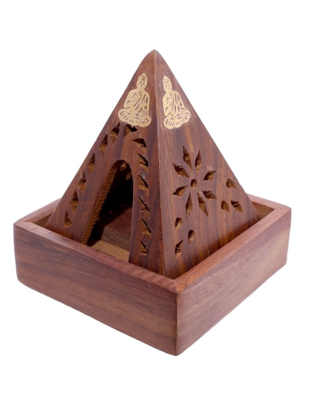 Queimador de Incenso para Cones - Pirâmide de Madeira