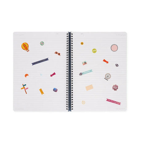 Caderno A4 Pautado Espiral Stickers Legami