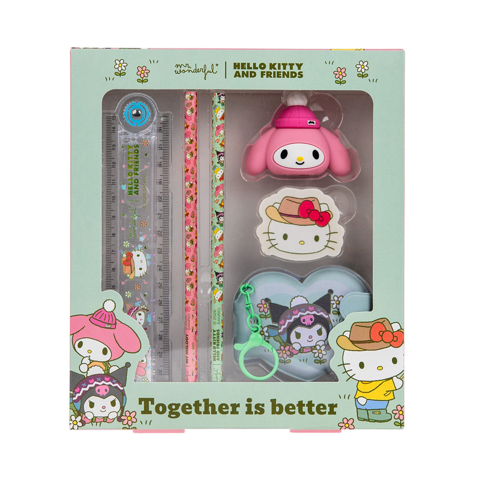 Conjunto Papelaria Hello Kitty & Friends Mr.Wonderful