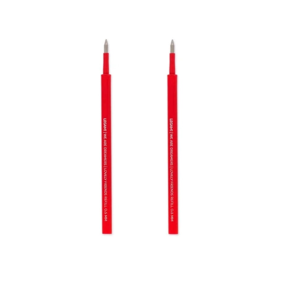 Kit 2 Recargas Vermelha Caneta Lovely Friends Legami