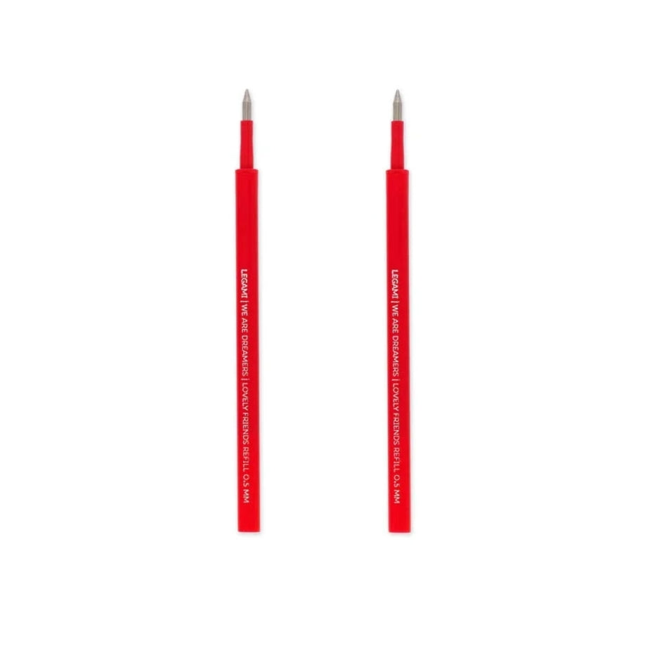 Kit 2 Recargas Vermelha Caneta Lovely Friends Legami