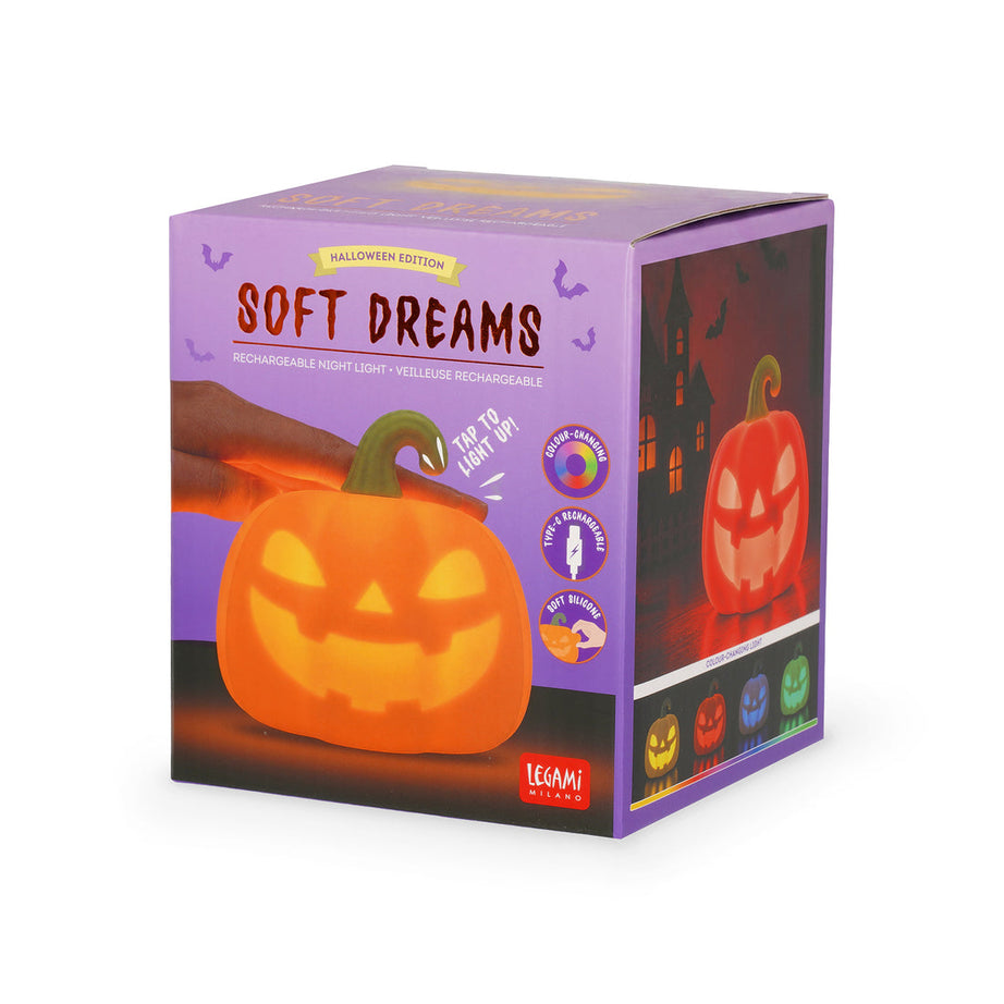 Brevemente - Abóbora Luz Recarregável em Silicone Halloween Legami