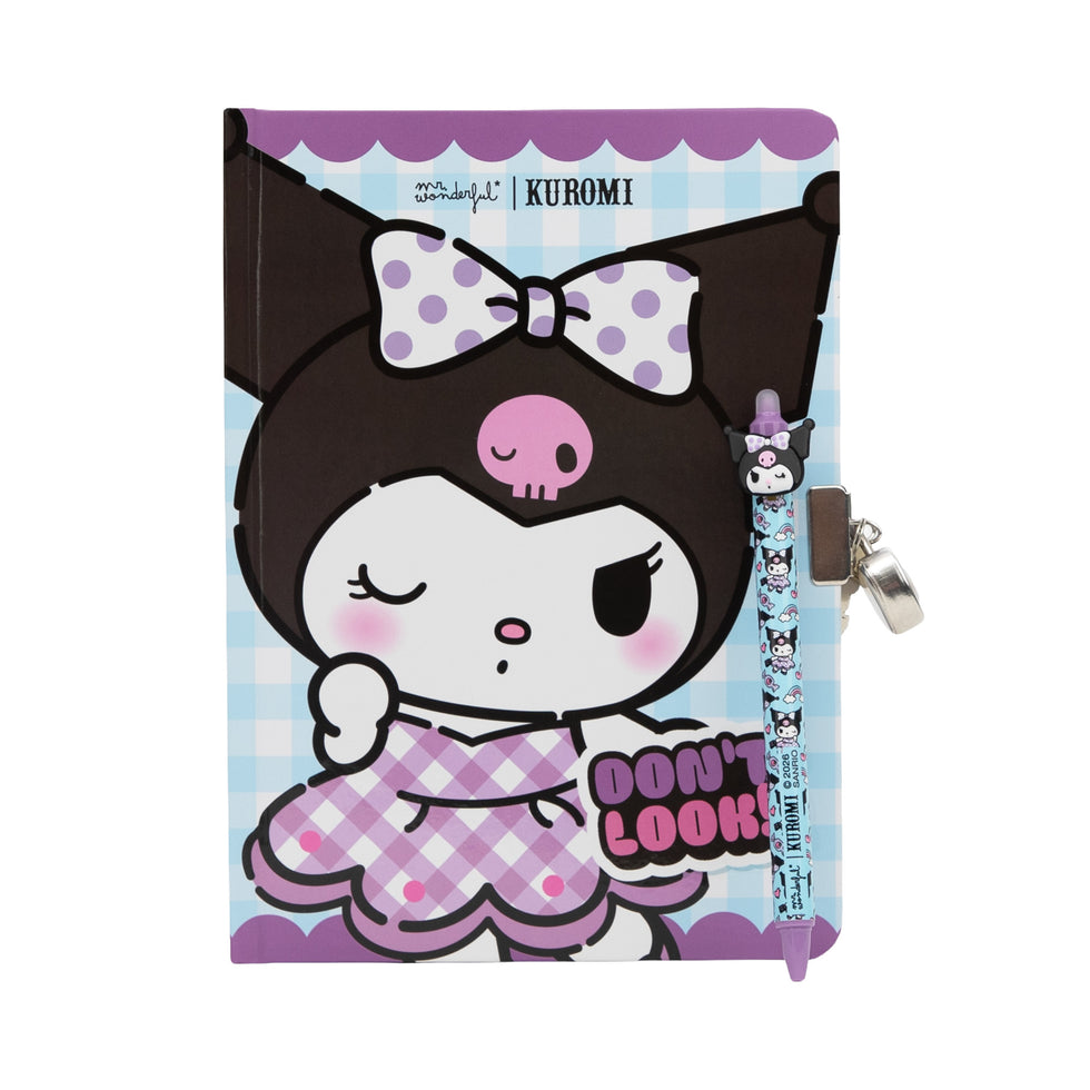 Diário Secreto + Caneta Apagável Kuromi Mr.Wonderful