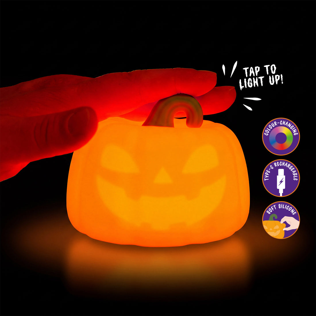 Brevemente - Abóbora Luz Recarregável em Silicone Halloween Legami