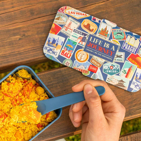 Caixa de Almoço com Divisórias Travel Stickers Legami