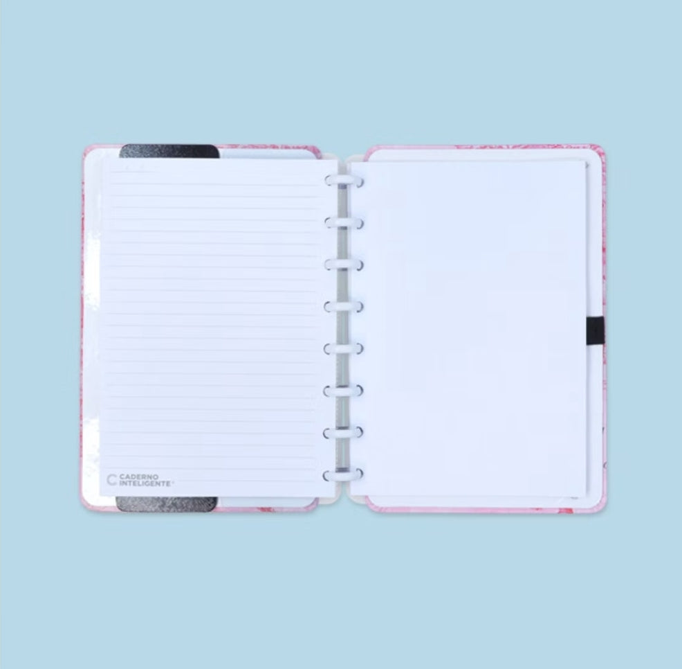 Caderno Inteligente A5 Mapa Mundi Rosa ed. especial Gocase