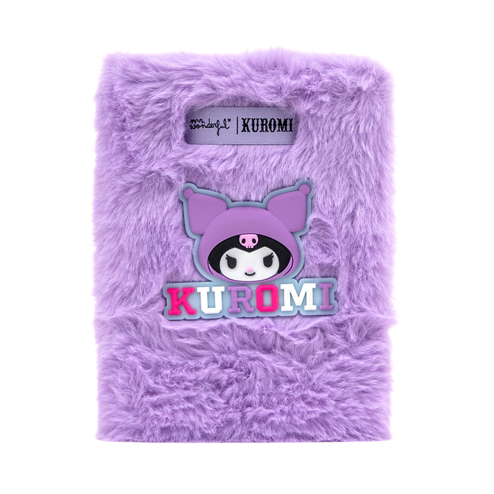 Caderno A6 Pautado em Peluche Kuromi Mr.Wonderful