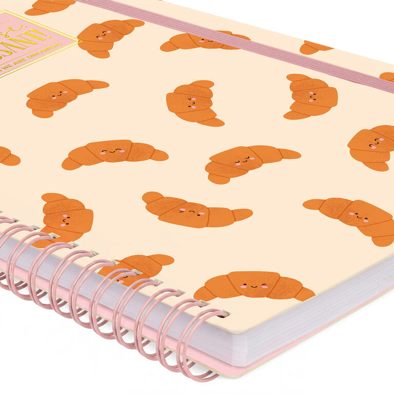 Caderno A4 em Espiral Pautado com Folha de Autocolantes Croissant Legami
