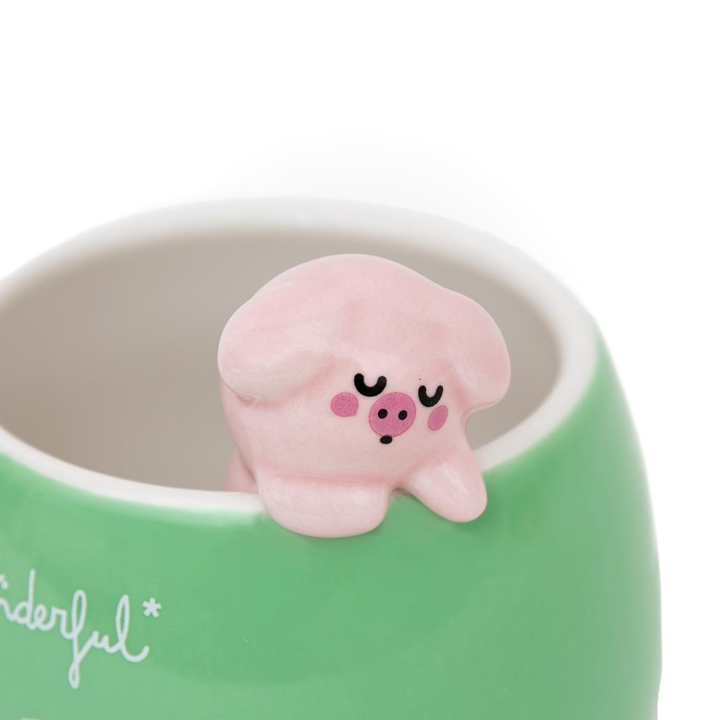 Caneca 3D Porco Lazy "Ready to do nothing" Mr.Wonderful