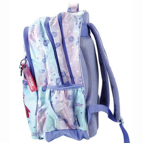 Mochila K Pop Huntrix 46cm com Várias Divisórias