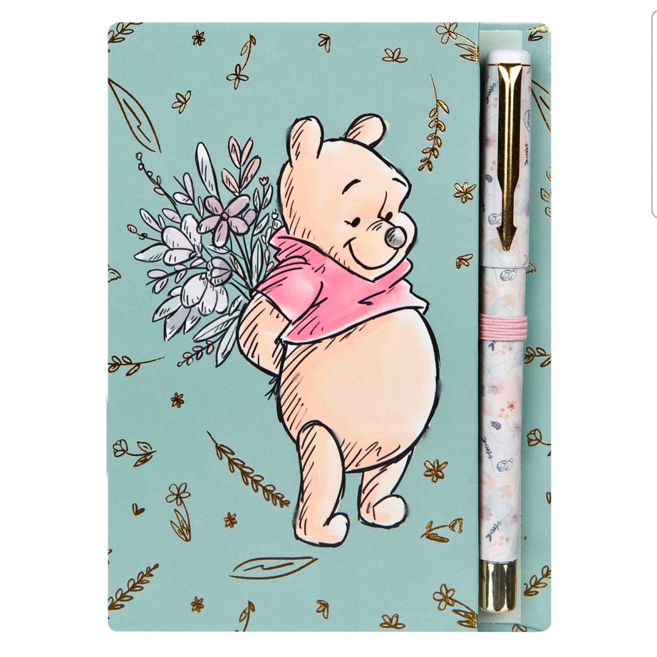 Conjunto Post Its com Caneta Winnie The Pooh