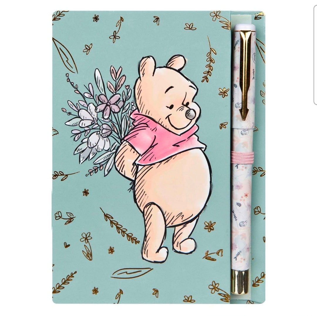 Conjunto Post Its com Caneta Winnie The Pooh
