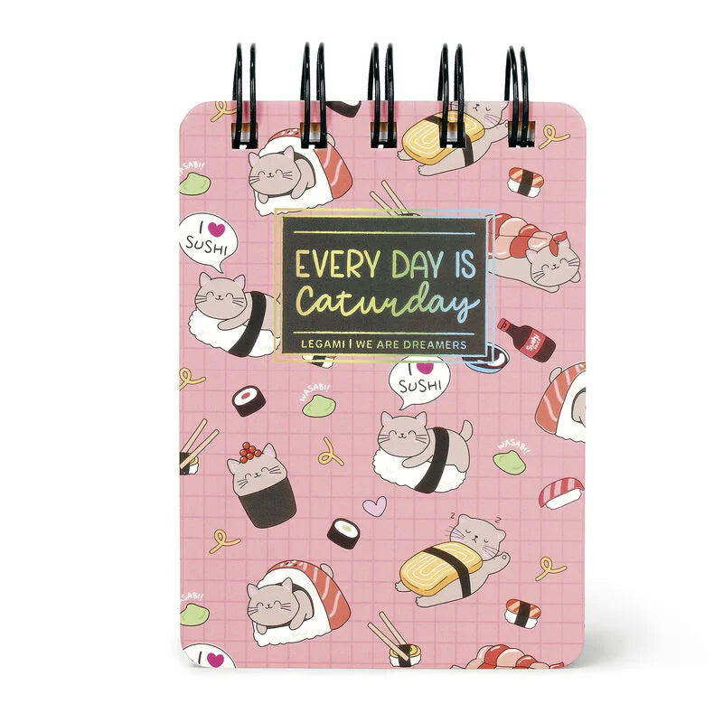 Bloco Notas Espiral Pautado Sushi Cat Legami