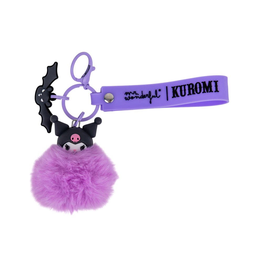 Porta Chaves com Pompom e Pendente Kuromi Mr.Wonderful