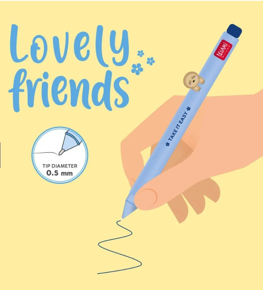 Caneta Preguiça Gel - Legami Lovely Friends