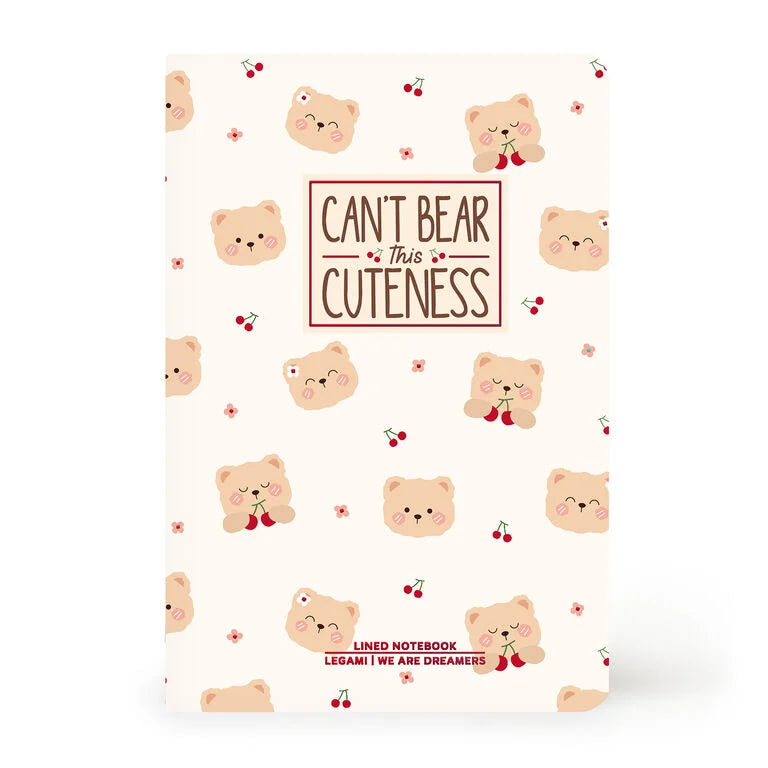 Caderno A6 Pautado Urso Legami