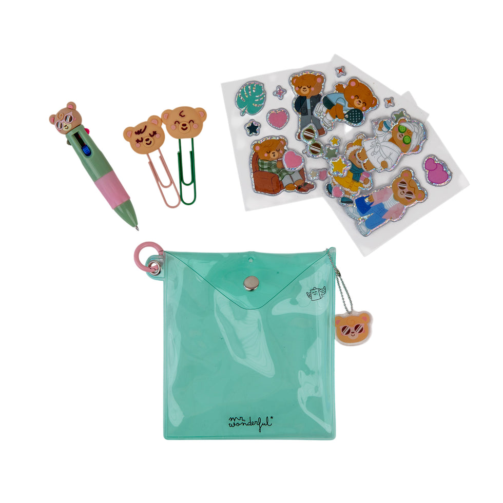 Kit Para Decorar a Tua Agenda Urso Mr.Wonderful