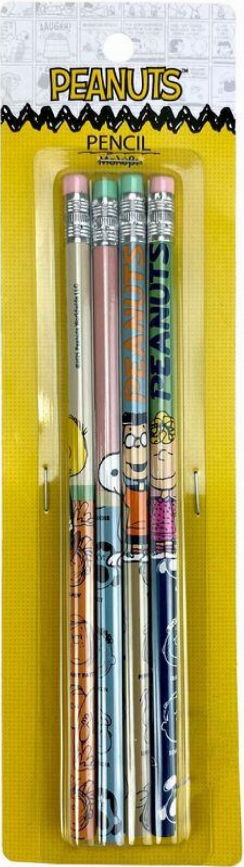 Conjunto 4 Lápis Snoopy com Borracha