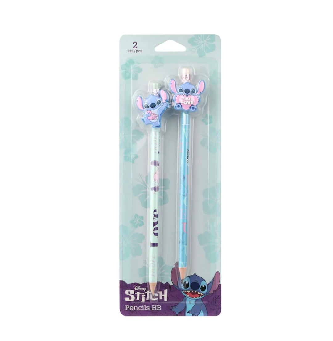 2 Lápis HB com borracha Stitch