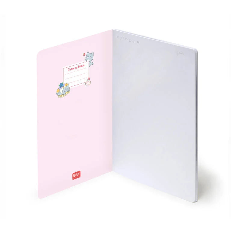 Caderno A5 Pautado Gato Legami