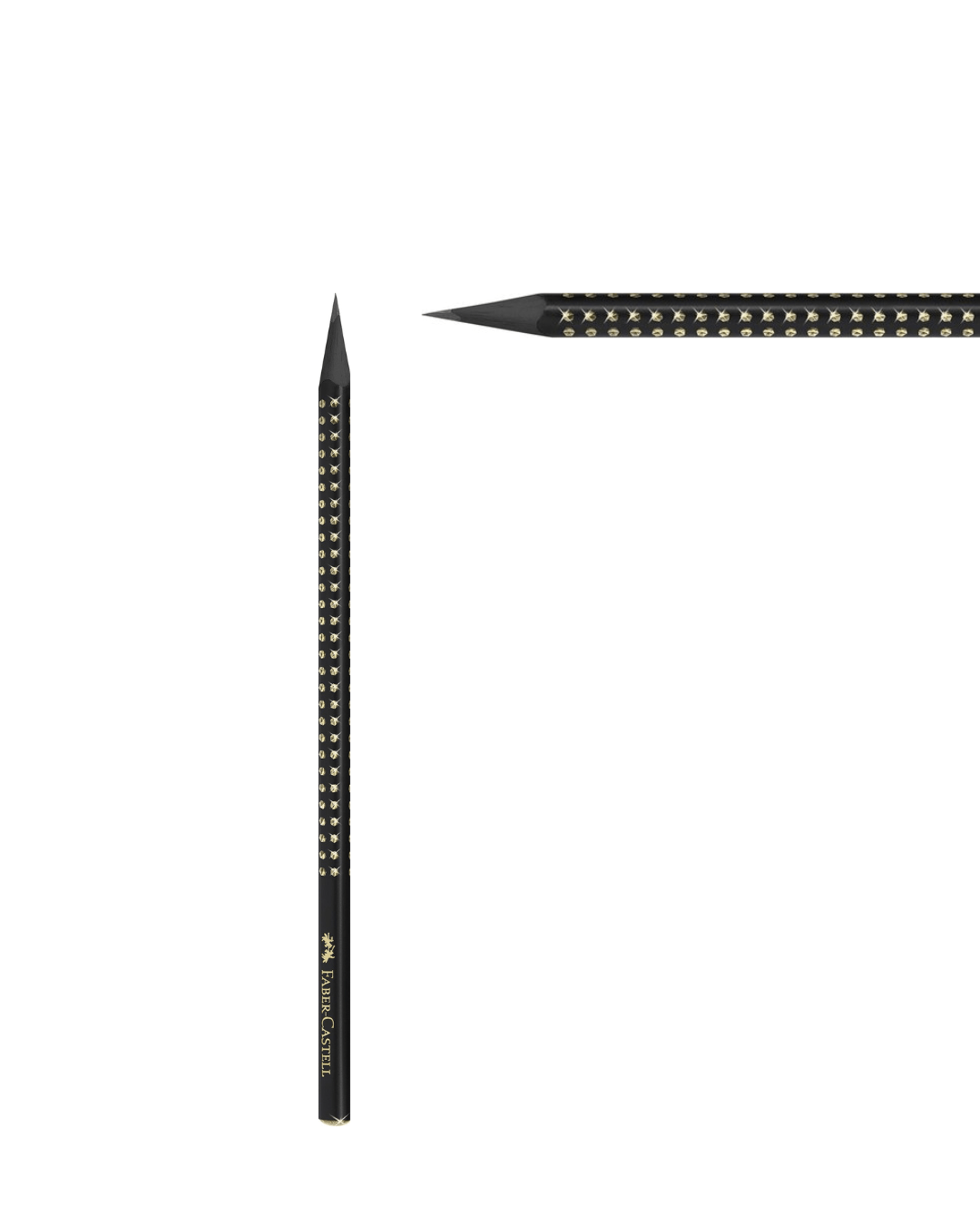 Lápis Sparkle Midnight Dourado Faber-Castell com Madeira Preta