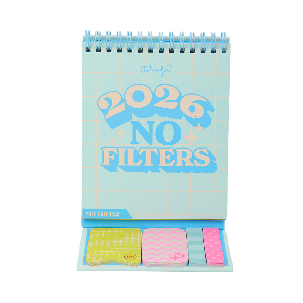 Calendário de Secretária Mr.Wonderful 2026 "No Filters"