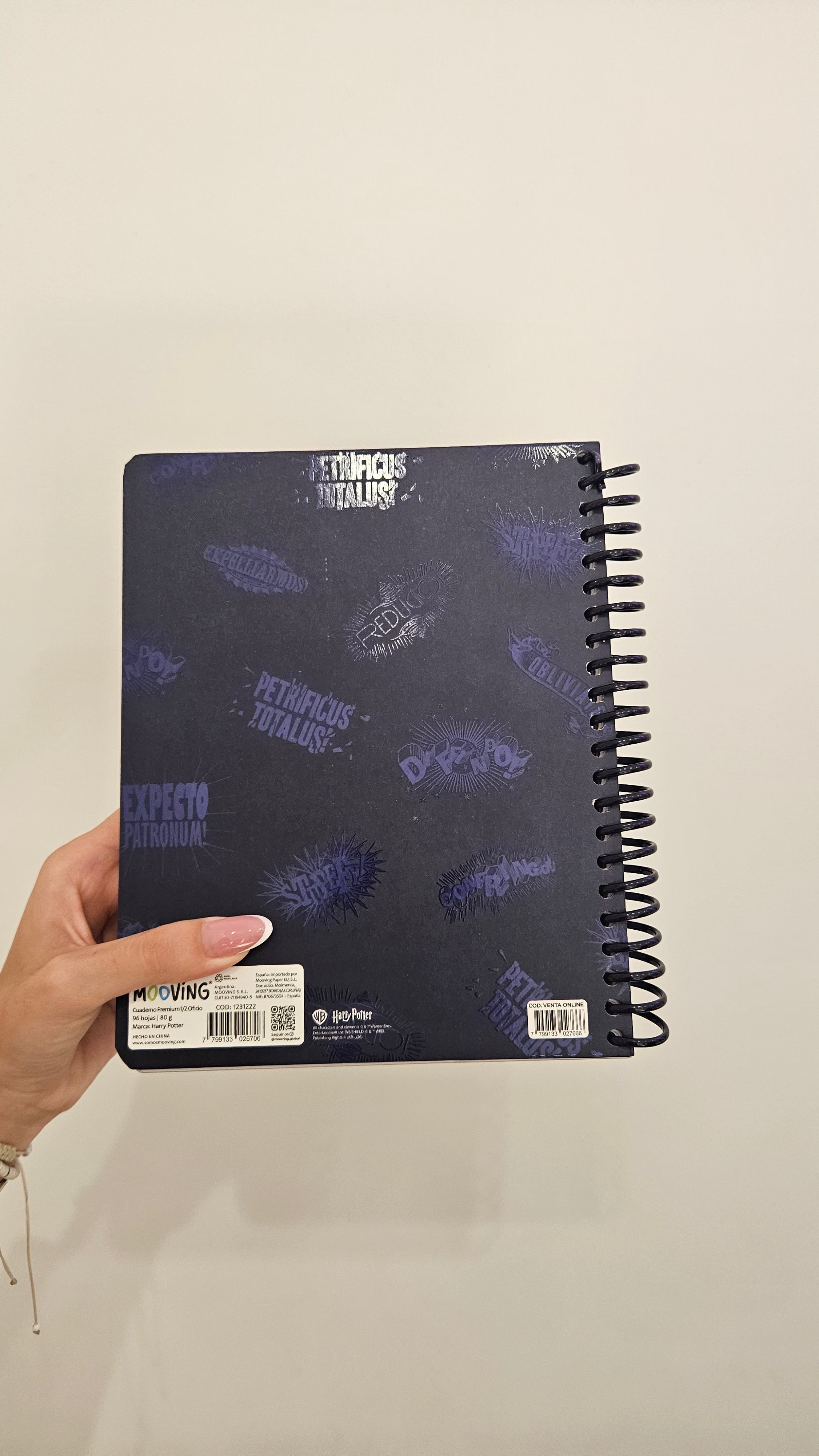 Caderno A5 em Espiral Quadriculado Harry Potter com Autocolantes e Envelope