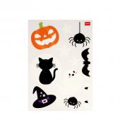 Brevemente - Conjunto 40 Autocolantes Eletrostático Reutilizável para Vidros Halloween Legami