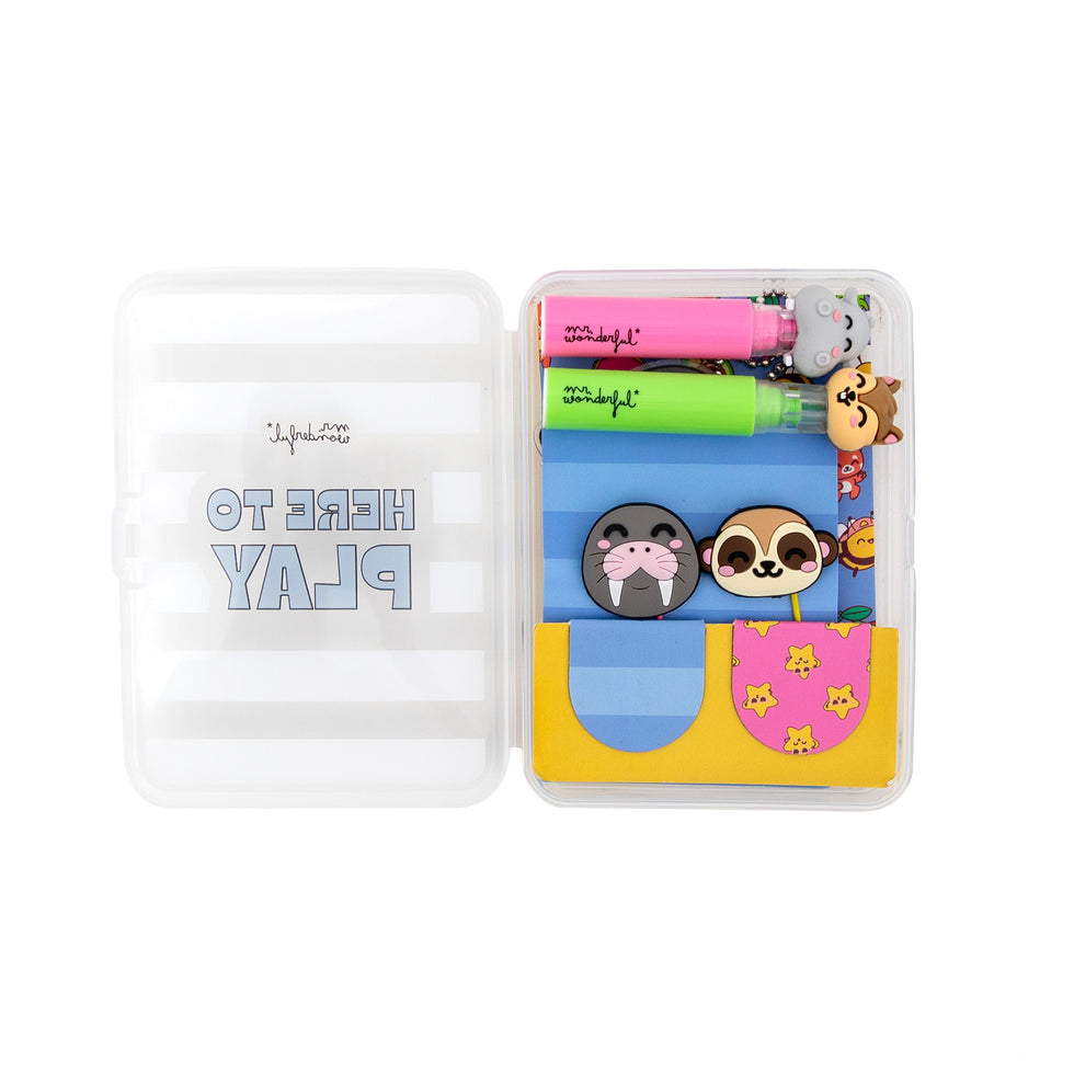 Kit de Papelaria e para Decorar Agenda Mr.Wonderful "Here to Play"