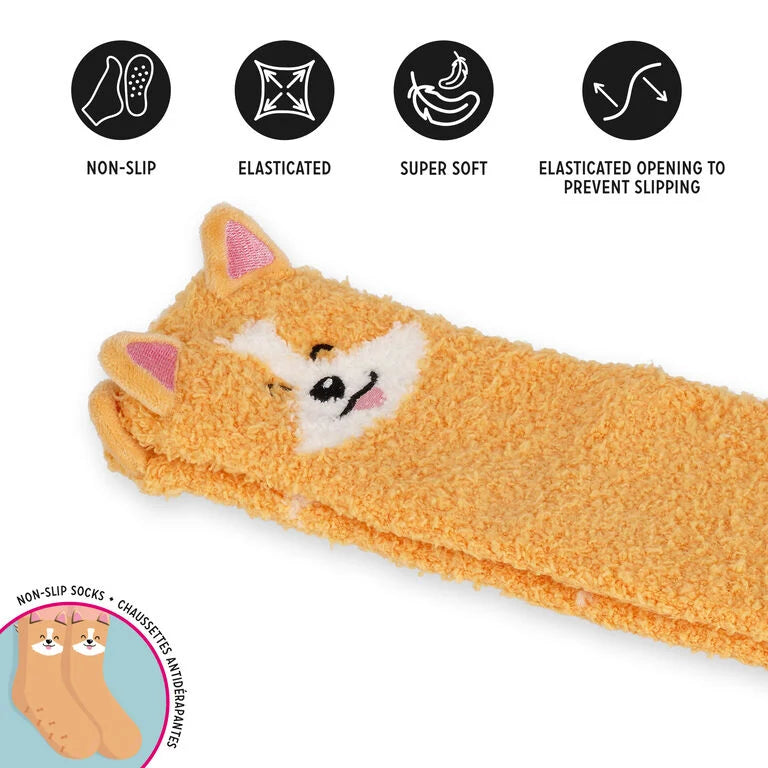 Meias Antiderrapante 3D Corgi Tamanho 35-42 Legami