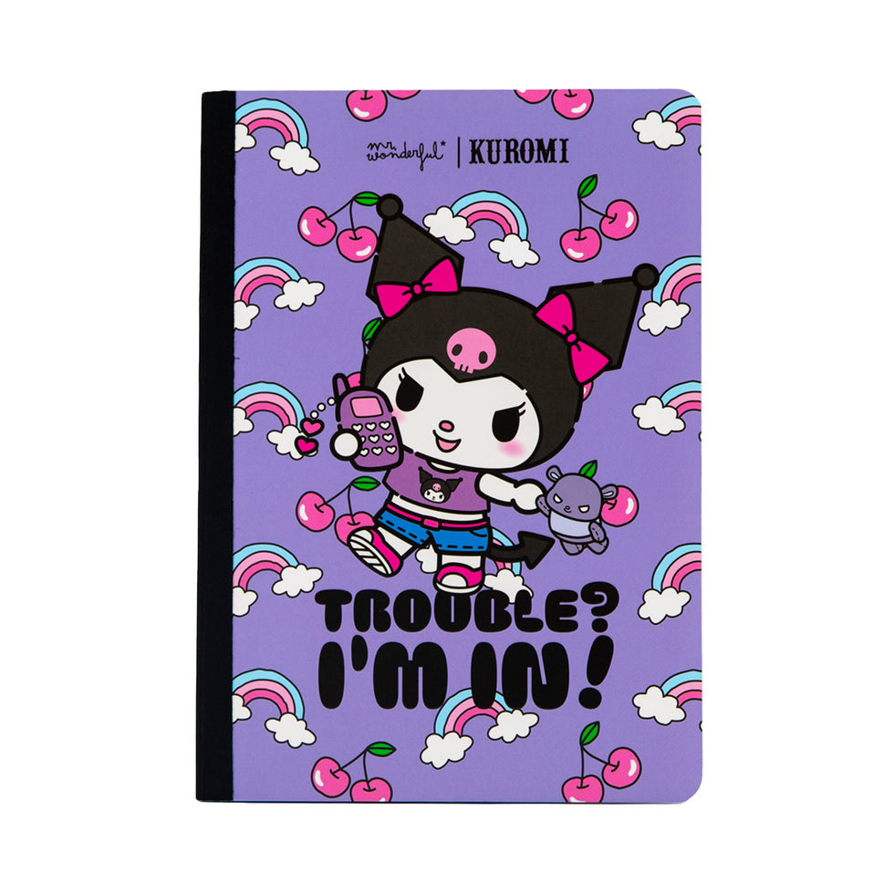 Caderno A5 Kuromi Pautado Mr.Wonderful
