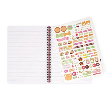 Caderno A4 Pautado Espiral Corgi Legami