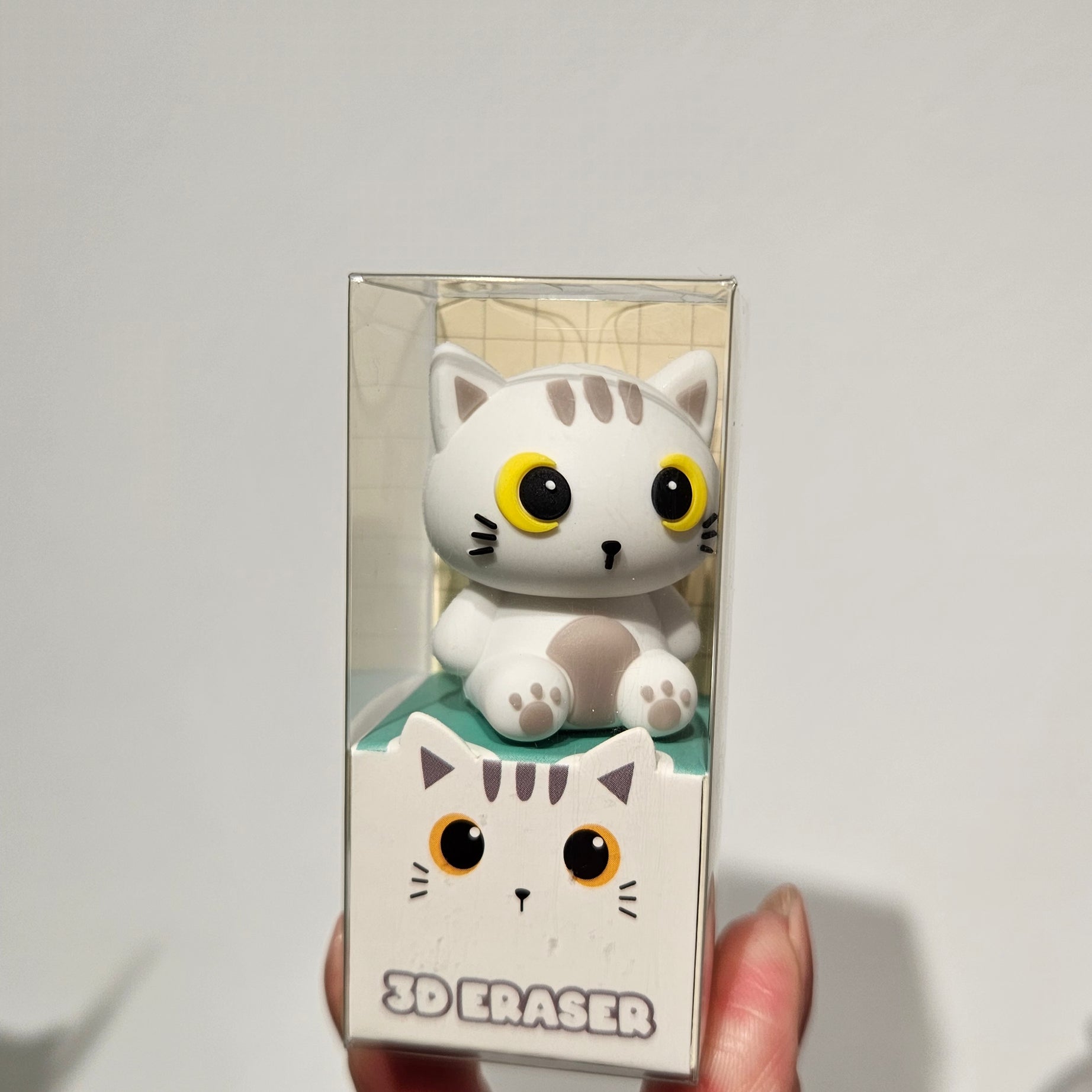 Borracha 3D Gato Branco