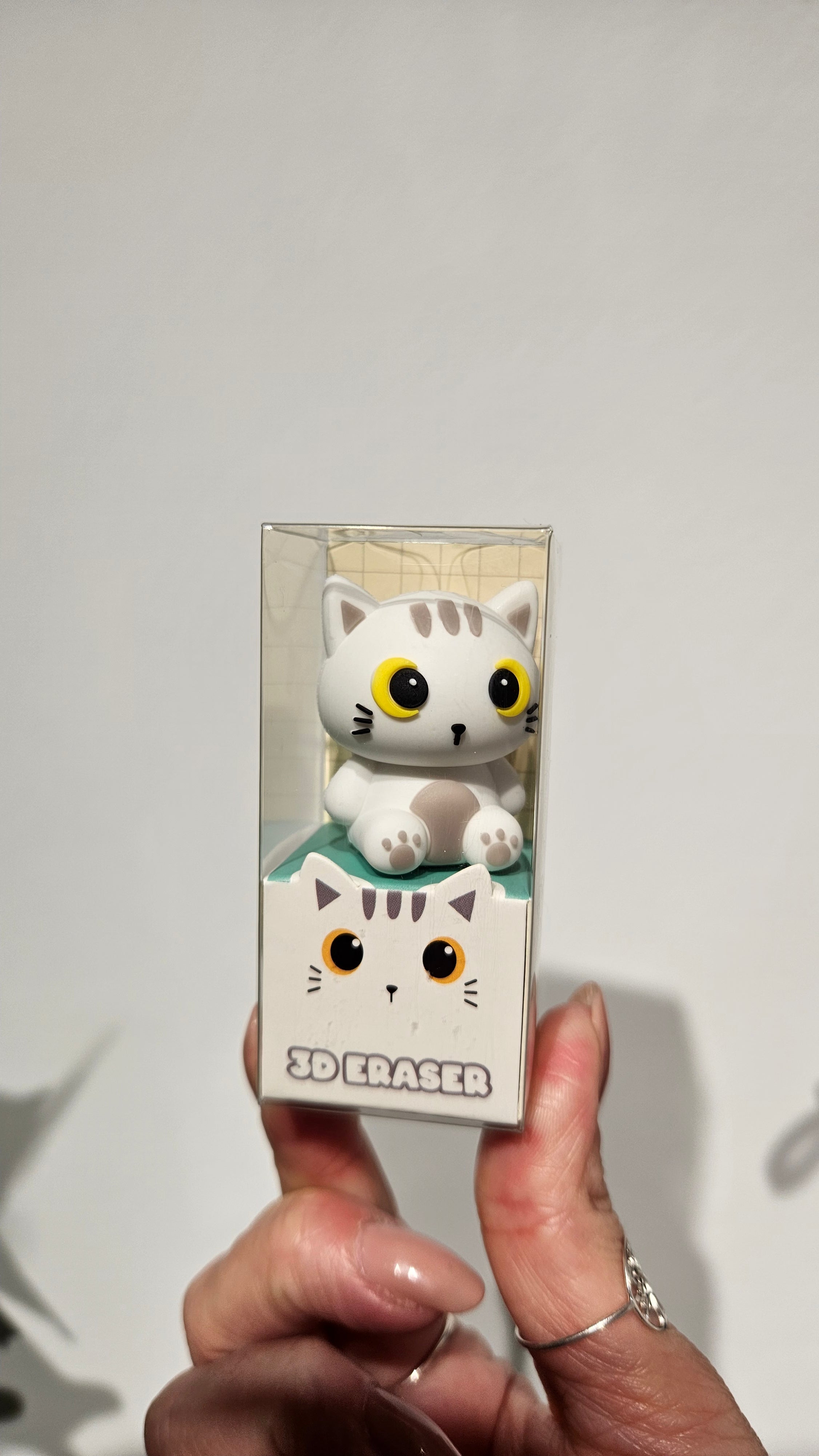 Borracha 3D Gato Branco