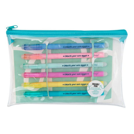 Conjunto 6 Canetas Apagáveis em Estojo Transparente "Create your own magic" Mr.Wonderful