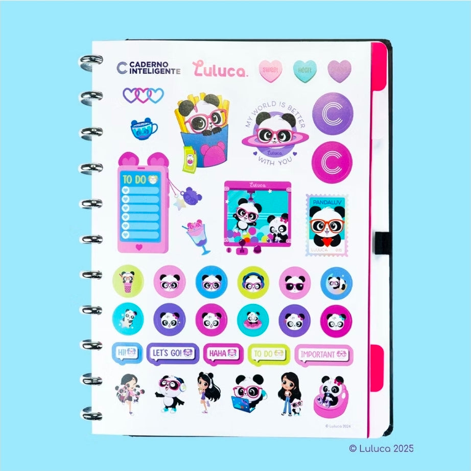 Caderno Inteligente A4 Panda Star By Luluca